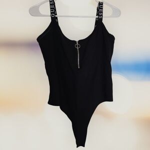 Guess Black Asymmetrical Bodysuit